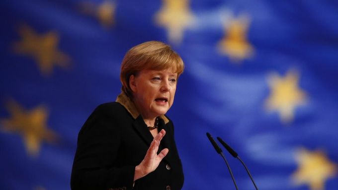 Německá kancléřka Angela Merkelová na sjezdu CDU. V Hannoveru obhajuje předsednické křeslo.
