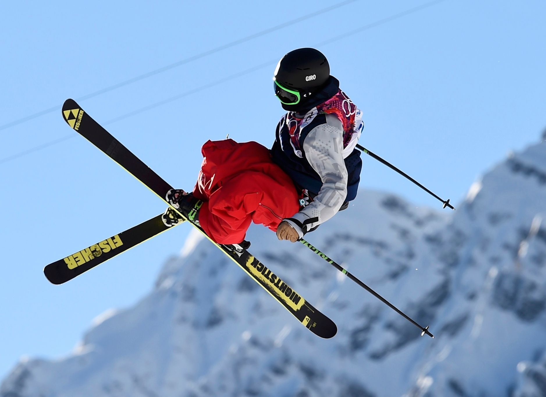Joss Christensen při slopestylu na hrách v Soči
