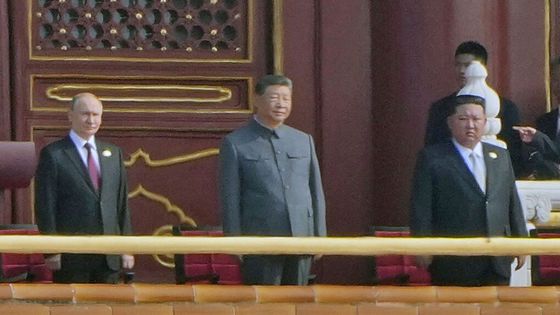 Čína, vojenská přehlídka, Si Ťin-Pching, Vladimir Putin, Kim Čong-un
