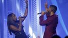 Estelle and Jussie Smollett perform &quot;Conqueror&quot; at the 2015 Billboard Music Awards in Las Vegas