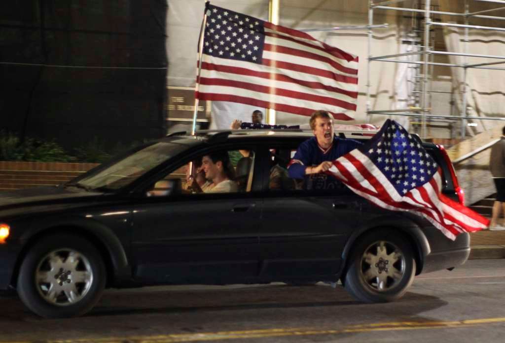 Američané slaví smrt Usámy bin Ládina