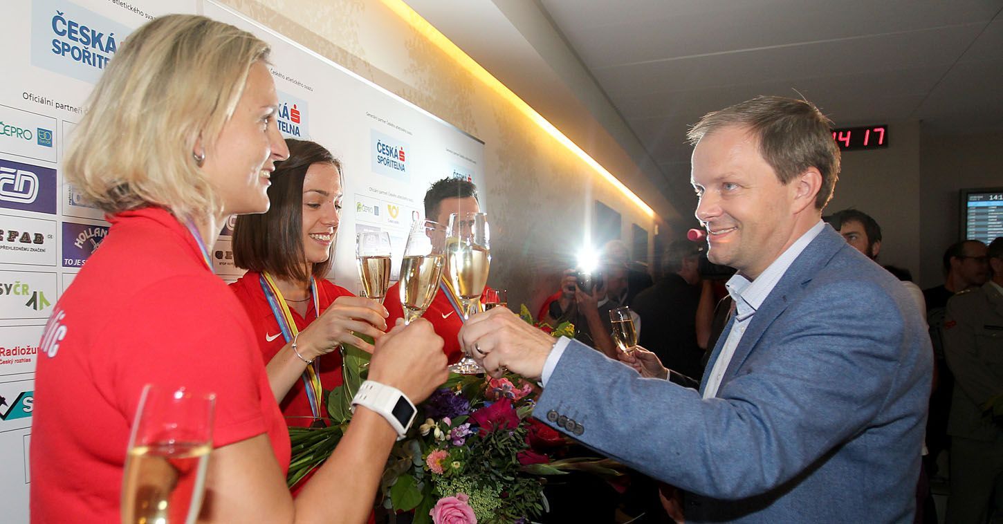 Návrat atletů z ME v Curychu 2014