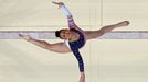 Paris 2024 Olympics - Artistic Gymnastics - Women's Team Final - Bercy Arena, Paris, France - July 30, 2024. Sunisa Lee of United States in action on the Balance Beam REU