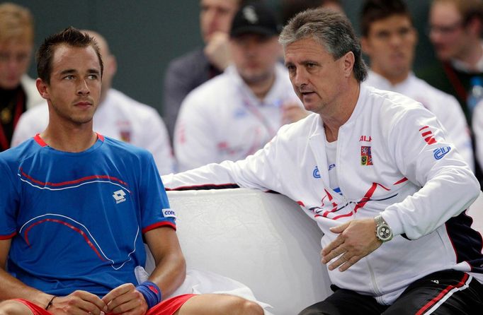 Davis Cup, Švýcarsko - Česko: Lukáš Rosol a Jaroslav Navrátil