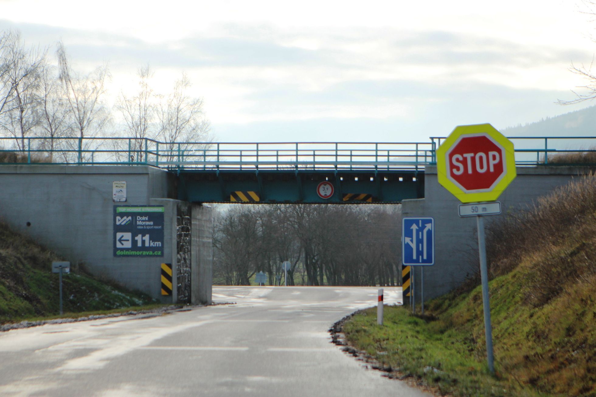 Test silnice 1/43 - prosinec 2014-stop na hlavní