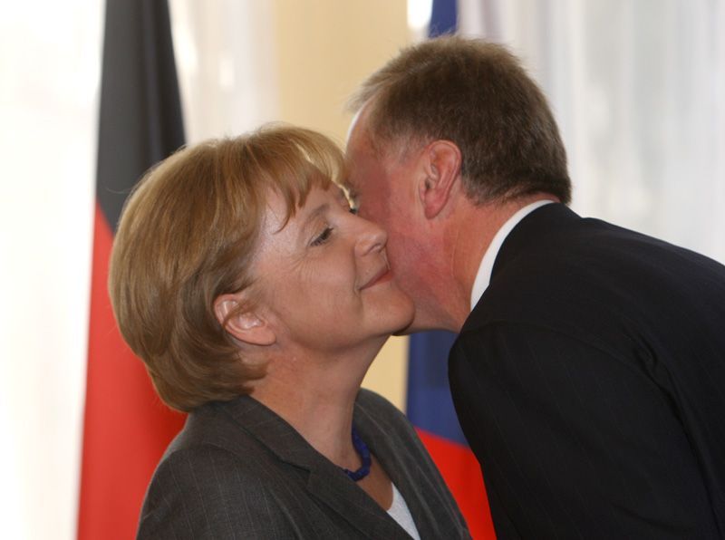 Merkelová Topolánek - tiskovka