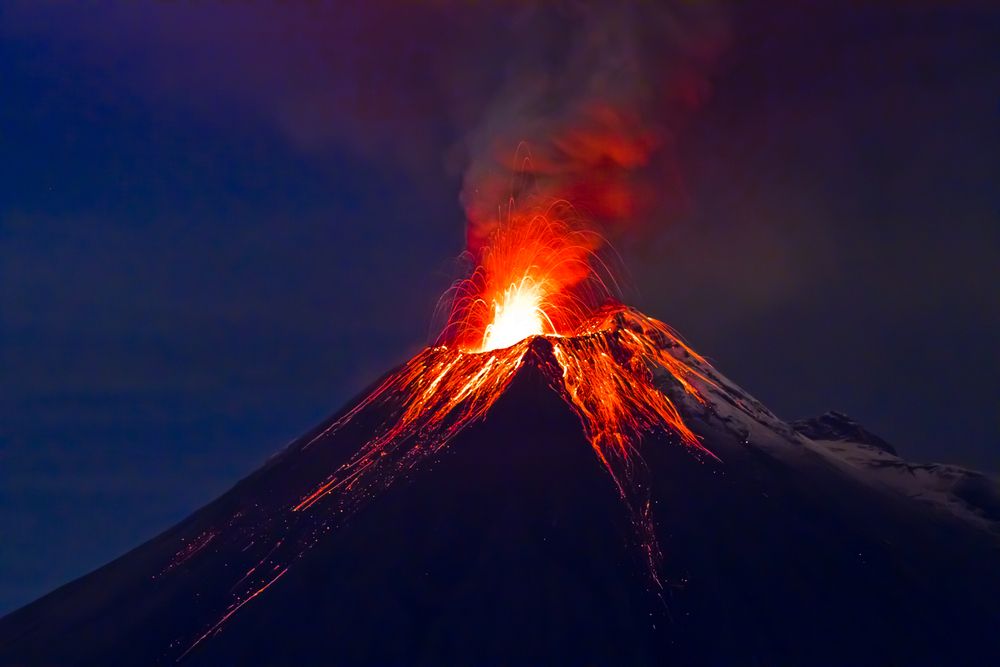 Sopka, vulkán, erupce