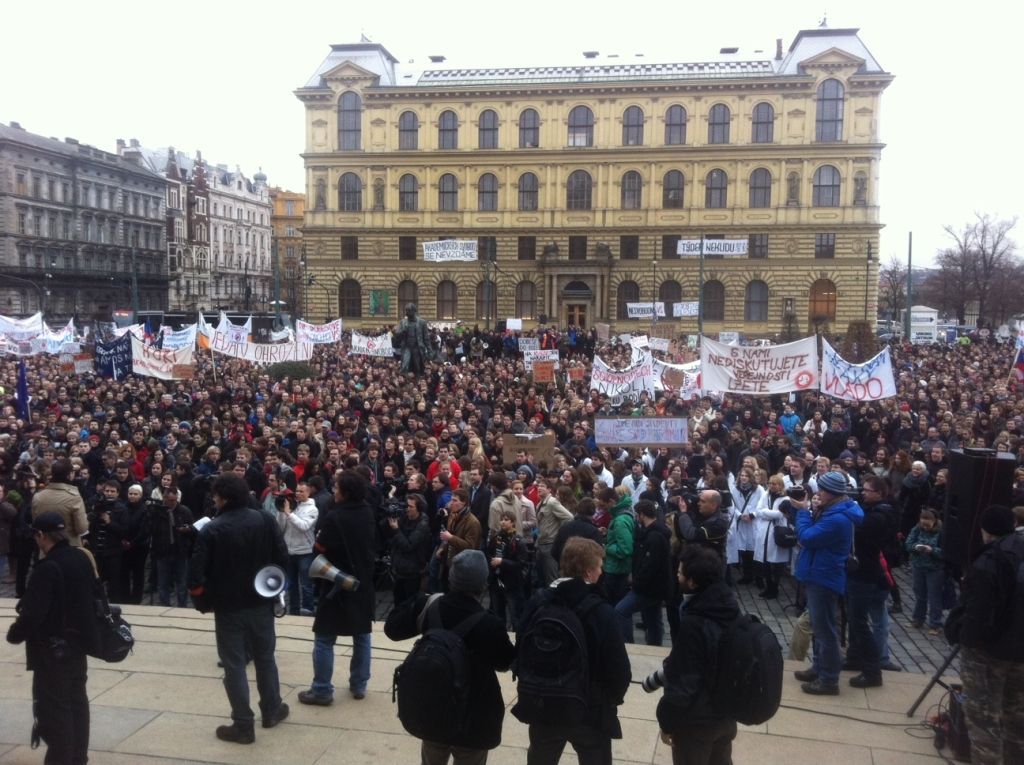 Týden neklidu - demonstrace v Praze