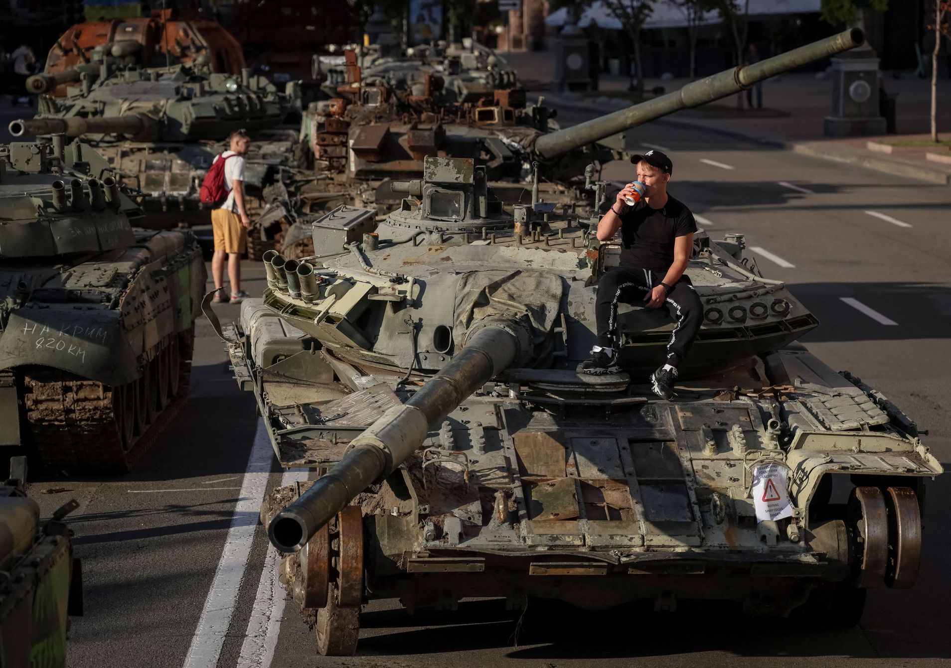 ukrajina den nezávislosti rusko invaze tanky