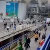 Still image shows people fleeing from Brussels airport in the immediate aftermath of blasts at the airport near Brussels