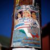 Flyer for a concert named &quot;English as a Second Language&quot;, of Latino artists singing in Spanish and English, is seen in the Boyle Heights area of Los Angeles in California