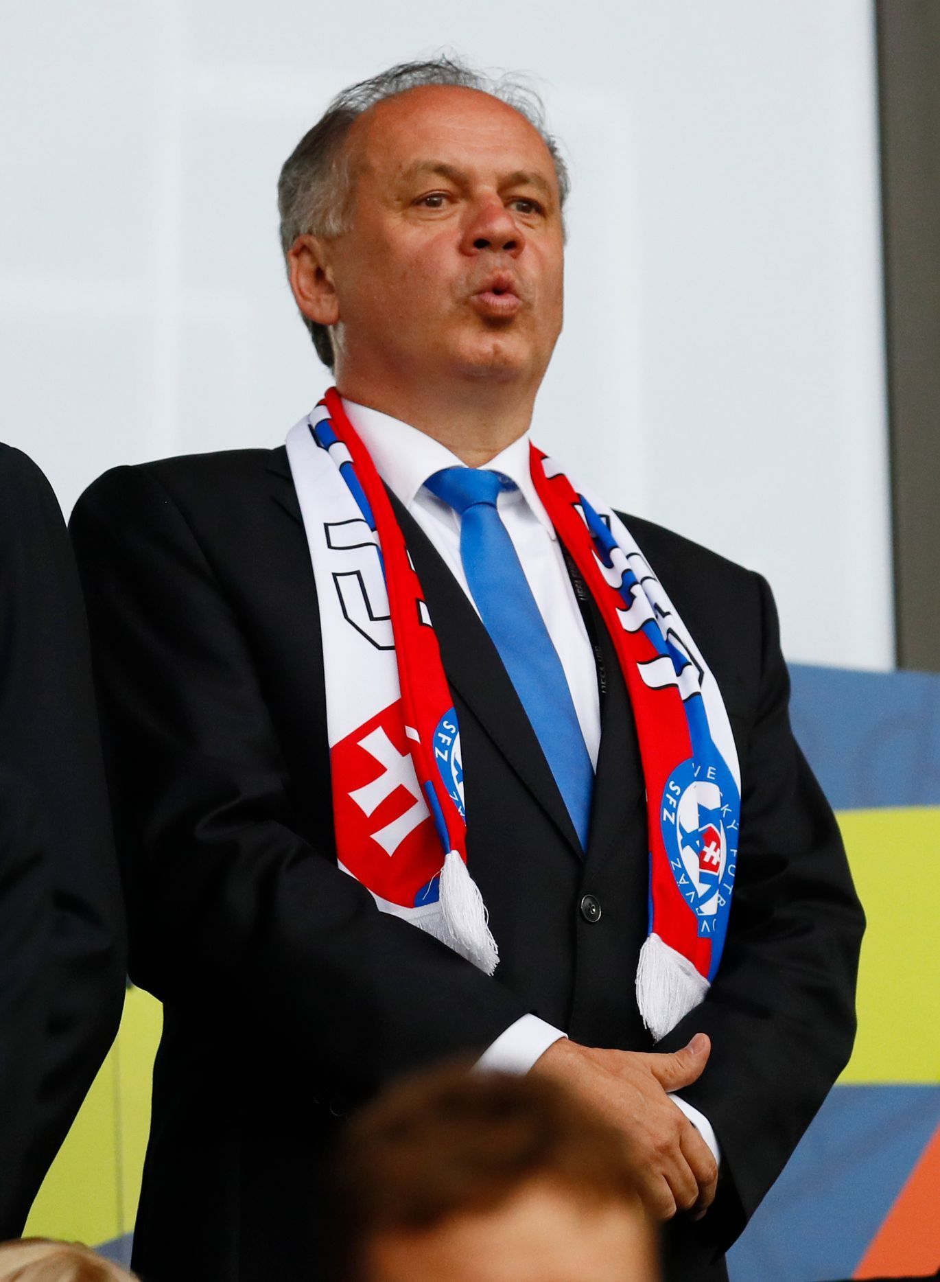 Euro 2016, Slovensko-Anglie: slovenský prezident Andrej Kiska