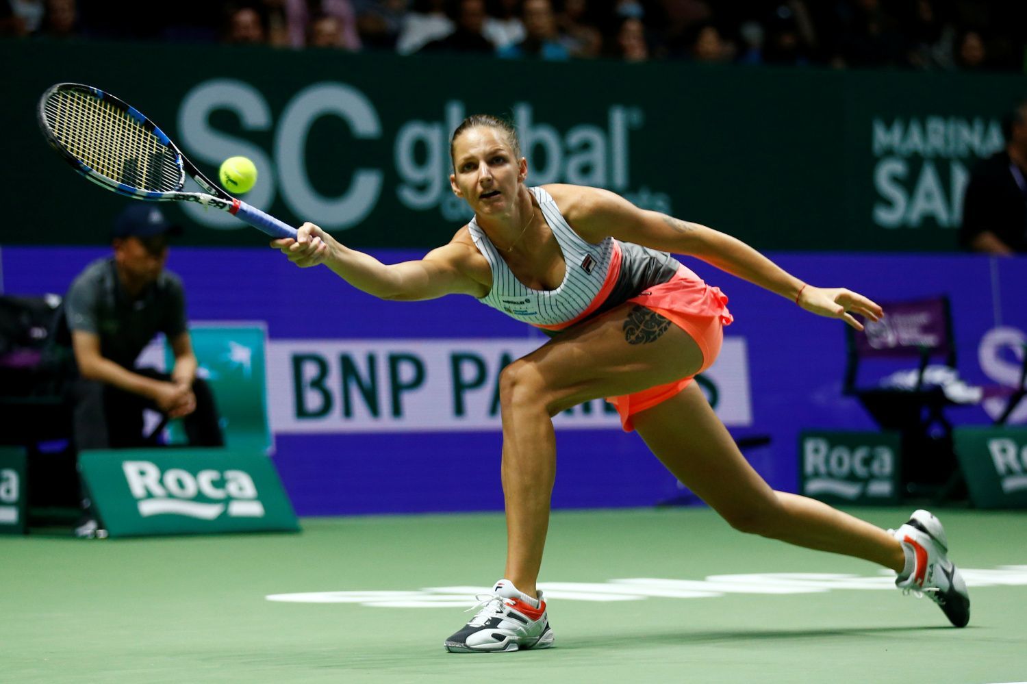 Turnaj mistryň: Karolína Plíšková v zápase s Garbiñe Muguruzaovou