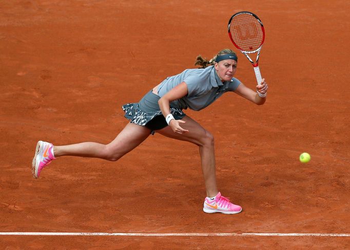 Petra Kvitová na French Open v duelu s Erakovičovou