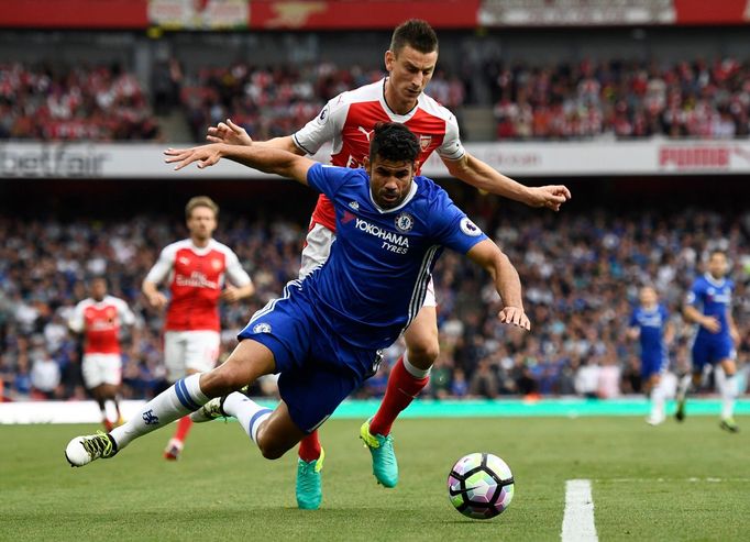 PL, Arsenal-Chelsea: Laurent Koscielny - Diego Costa