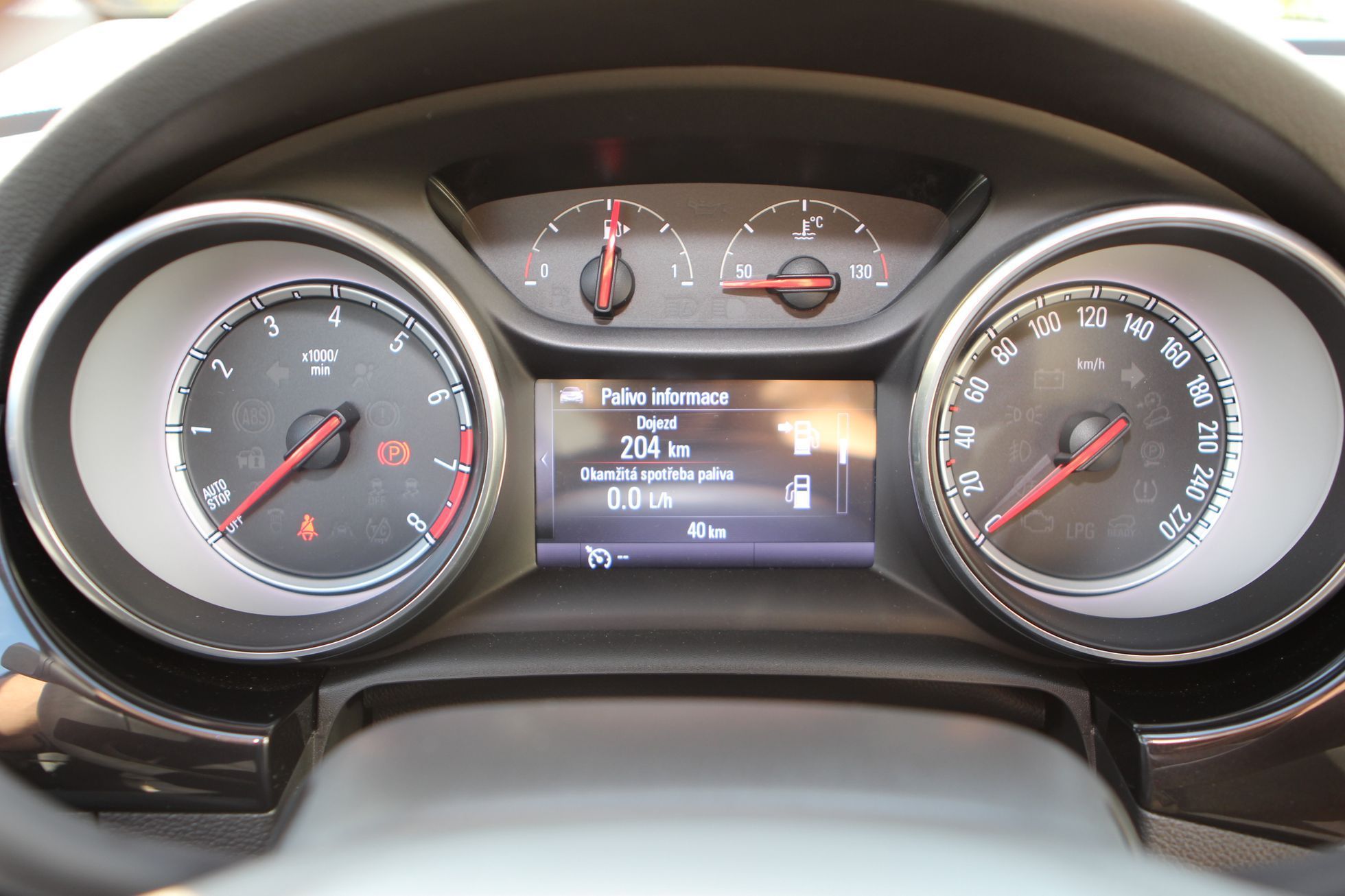 Opel Astra 2015 - ukazatele