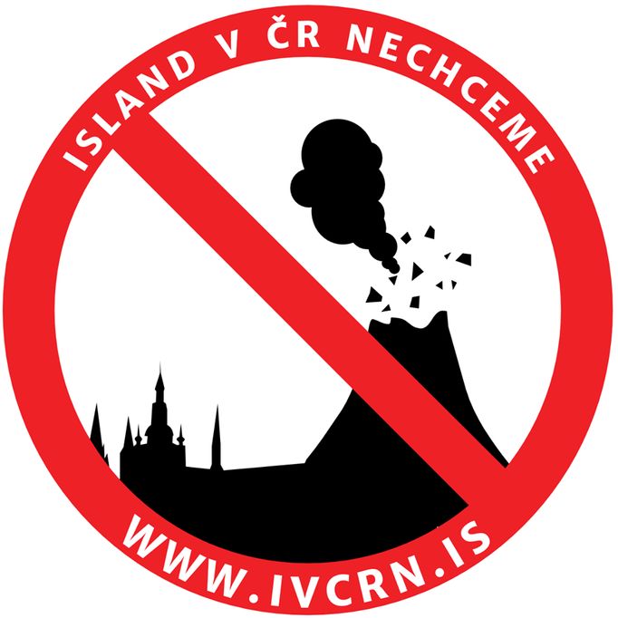 Logo satirické stránky Island v ČR nechceme