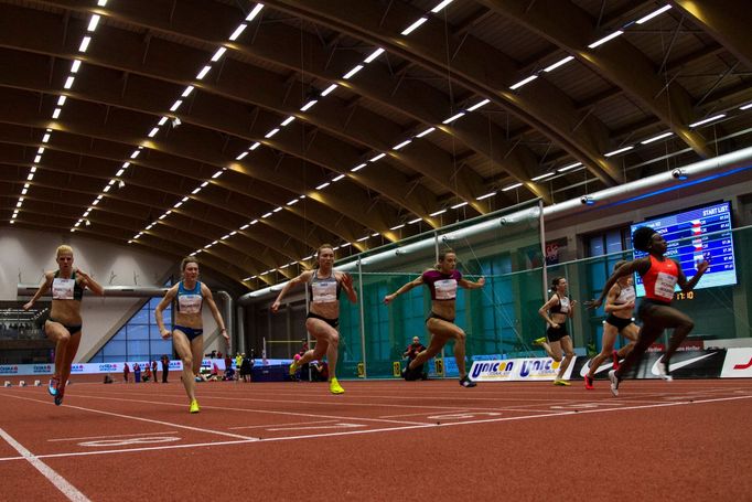 Czech Indoor Gala 2017: 60 m - Marija Mokrová, Hrystyna Stuyová, Barbora Procházková a Jessica Youngová-Warrenová