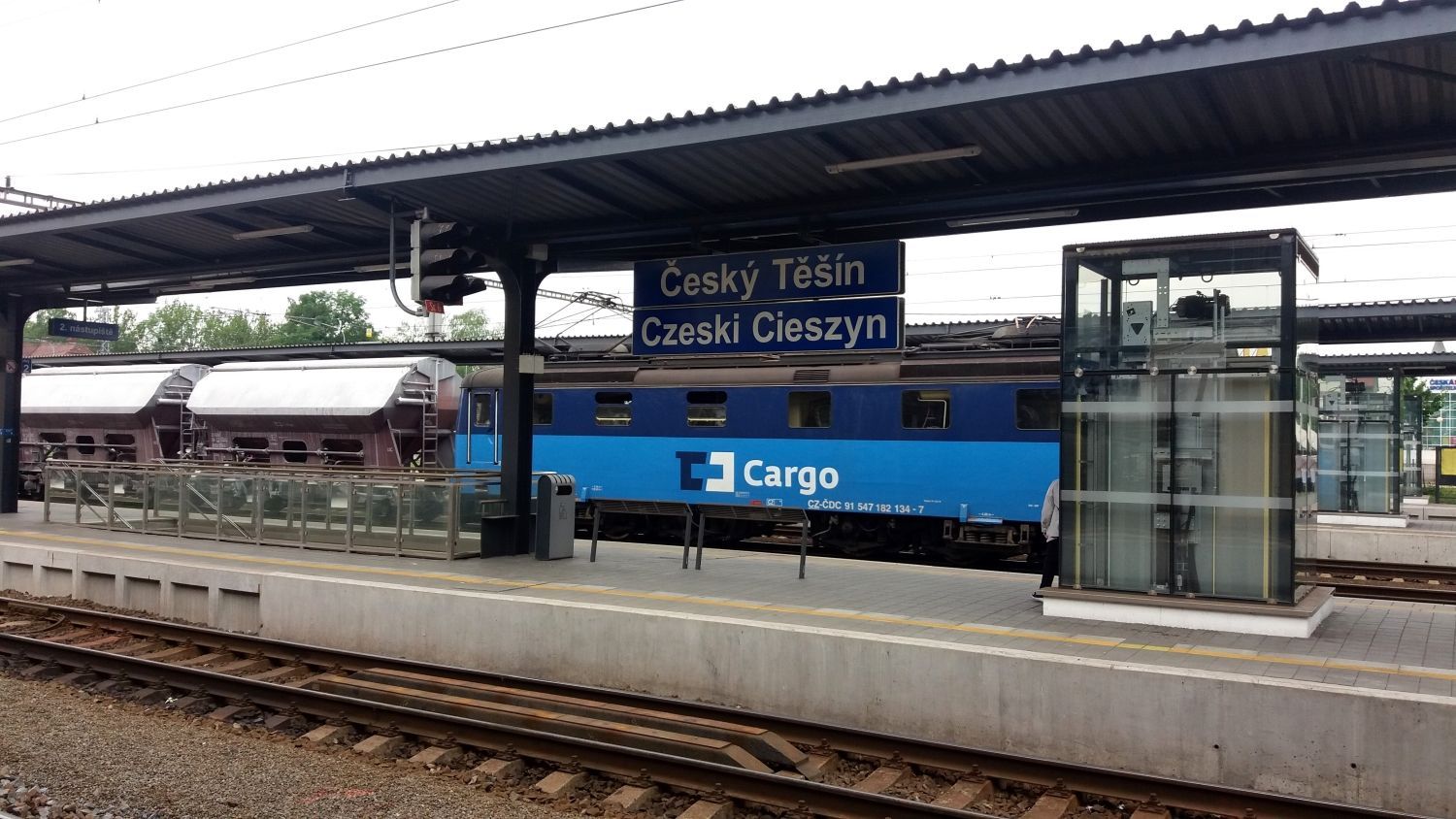 České dráhy, nákladní vlak, železnice, ČD Cargo, Český Těšín, nádraží