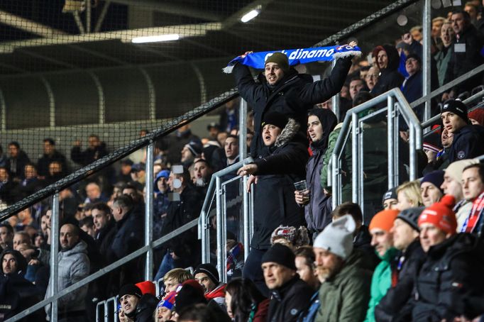 Chorvatští fanoušci v zápase EL Plzeň - Dinamo Záhřeb