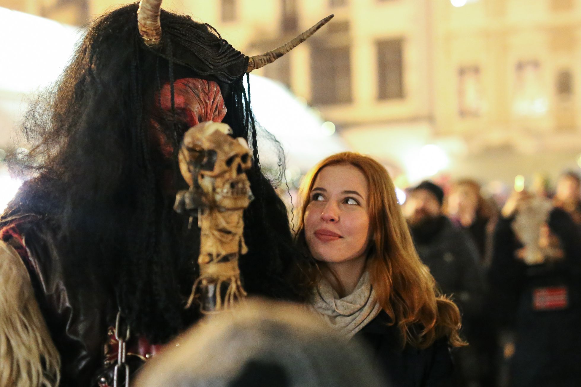 Čerti a Mikuláš 5. prosince 2016 na Staroměstském náměstí