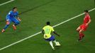 Vinicius Junior dává neuznaný gól v zápase MS 2022 Brazílie - Švýcarsko