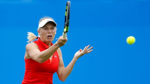 Caroline Wozniacká ve finále turnaje v Eastbourne.