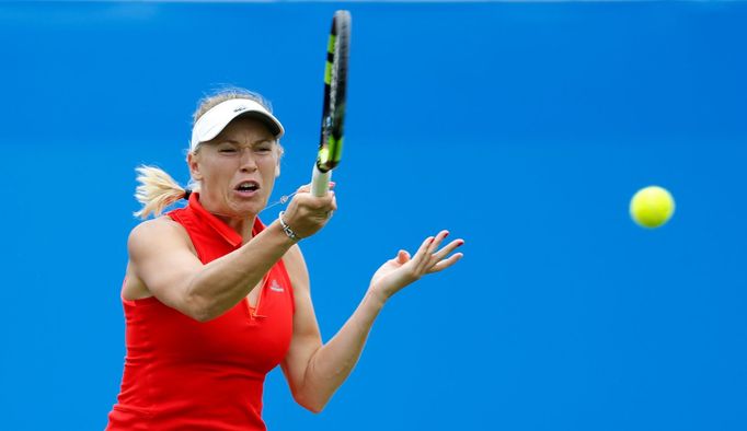 Caroline Wozniacká ve finále turnaje v Eastbourne.