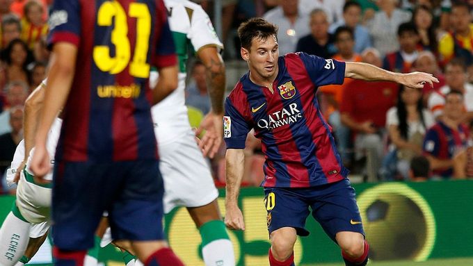 Lionel Messi dal dvě branky a Barcelona v pohodě porazila Elche.