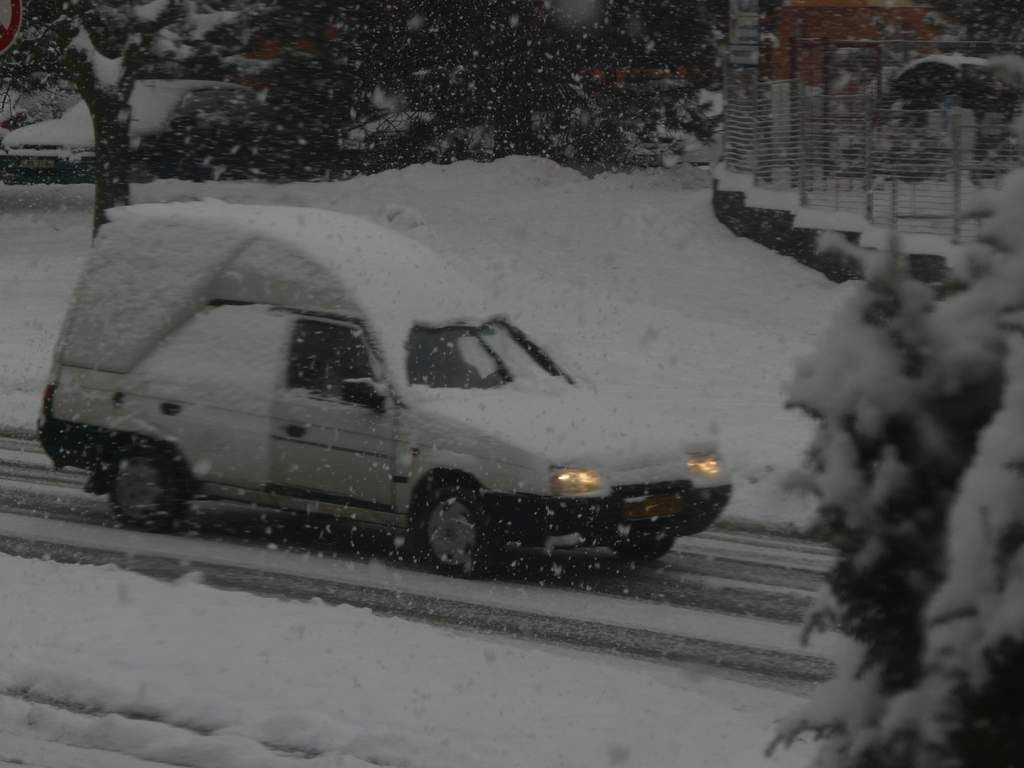 Sněžení v Plzni