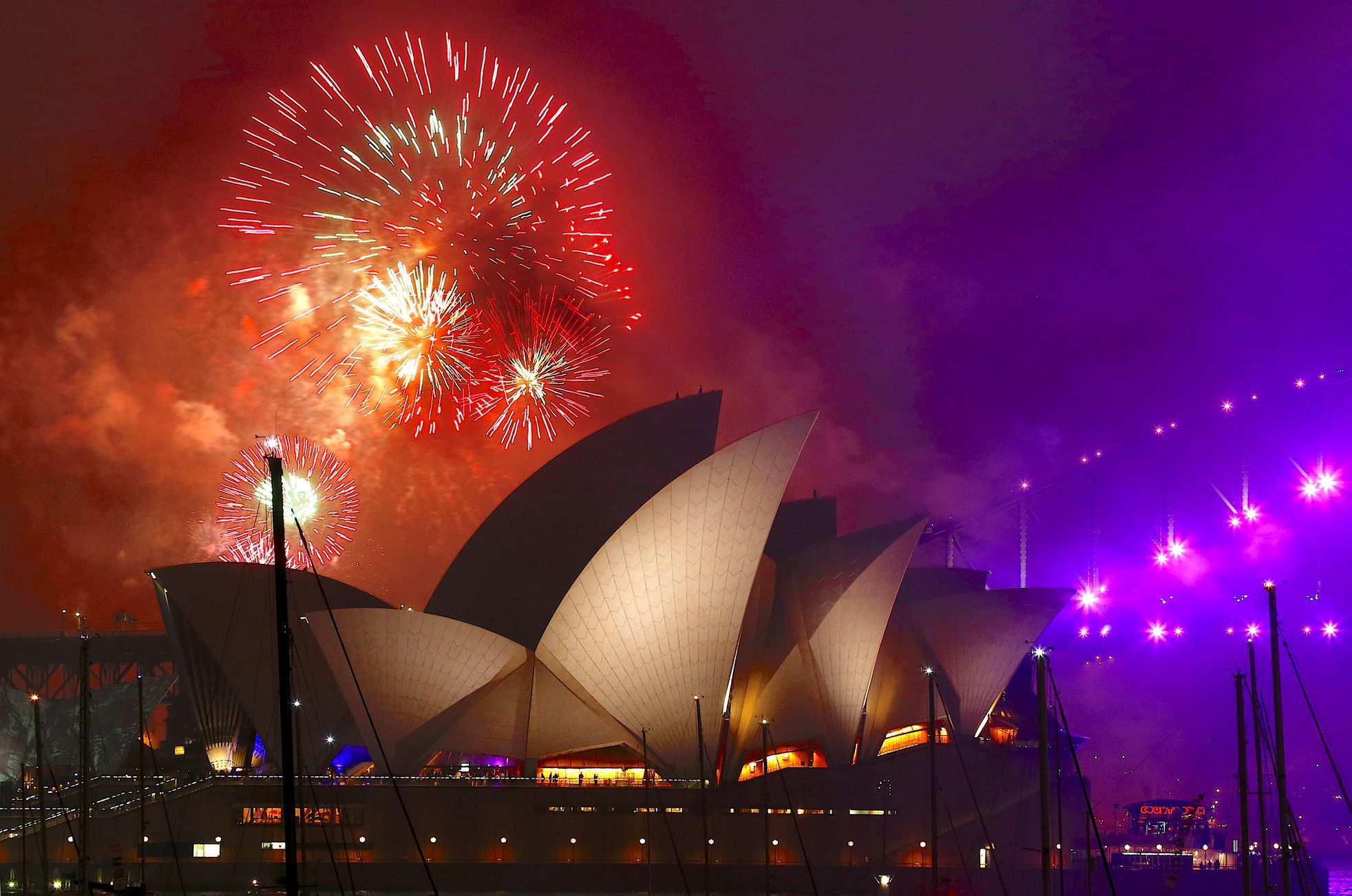 Oslavy příchodu roku 2018 v Sydney