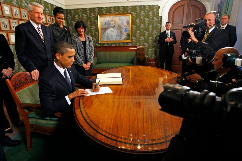 Barack Obama v Oslu - Nobelova cena za mír
