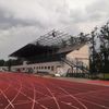 Atletický stadion v Hodoníně po tornádu v roce 2021