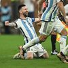 Finále MS ve fotbale 2022, Argentina - Francie: Lionel Messi slaví vítězství