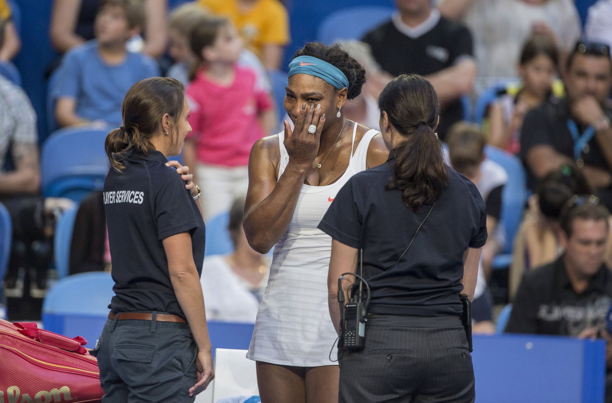 Zraněná Serena Williamsová na Hopmanově poháru 2016