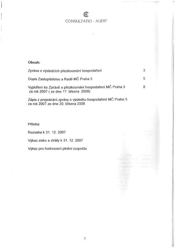 Audit Prahy 5, 2006