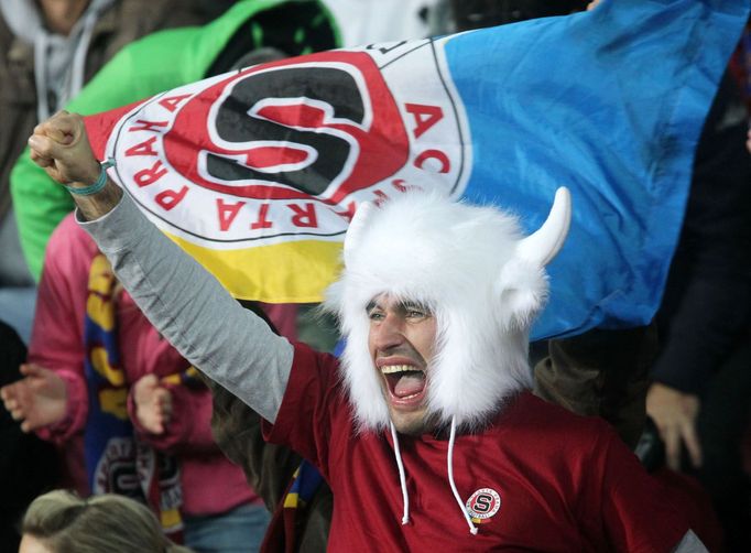 GL, Sparta - Teplice: fanoušek Sparty