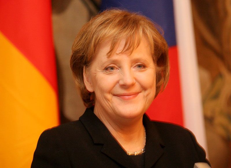 Angela Merkelová na tiskové konferenci