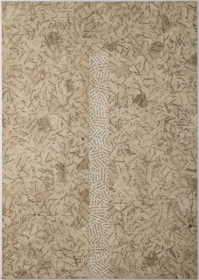 Jiří Kolář: Pocta Kupkovi, 1966, chiasmáž.