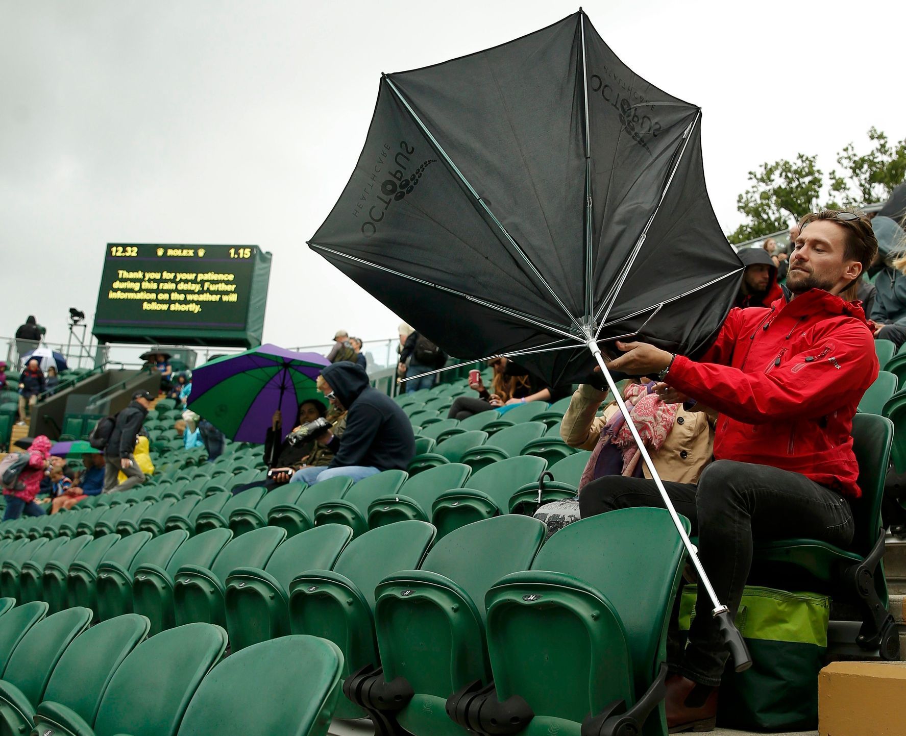 Wimbledon 2016: déšť