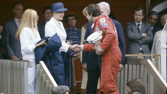Formule 1, VC Monaka 1980: Carlos Reutemann (Williams), princ Rainier a Grace Kellyová