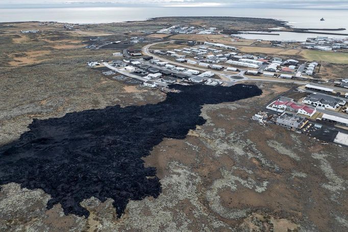 Sopečná erupce na Islandu.