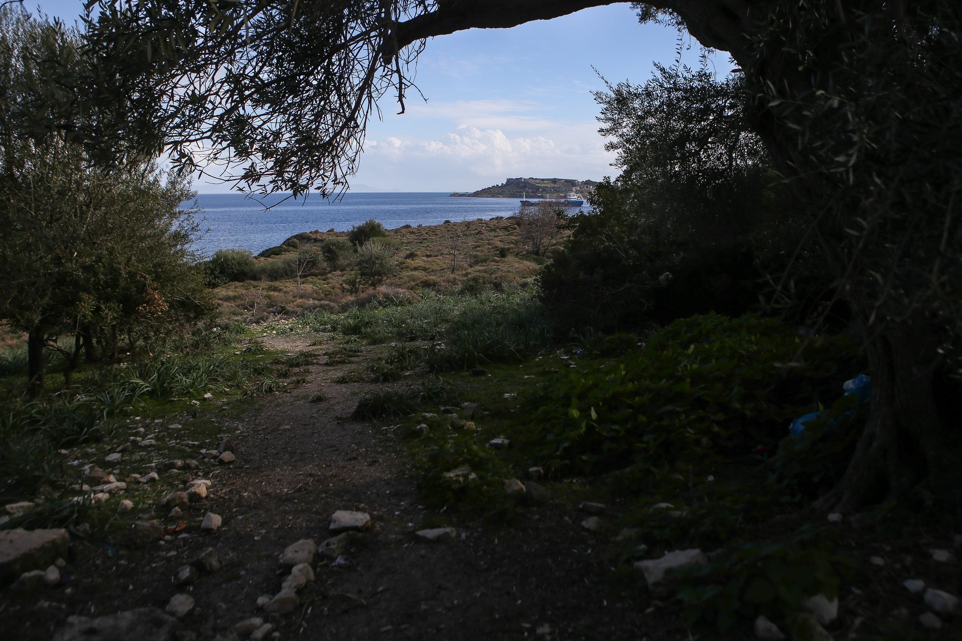 Lesbos, Řecko - záchytný uprchlický tábor