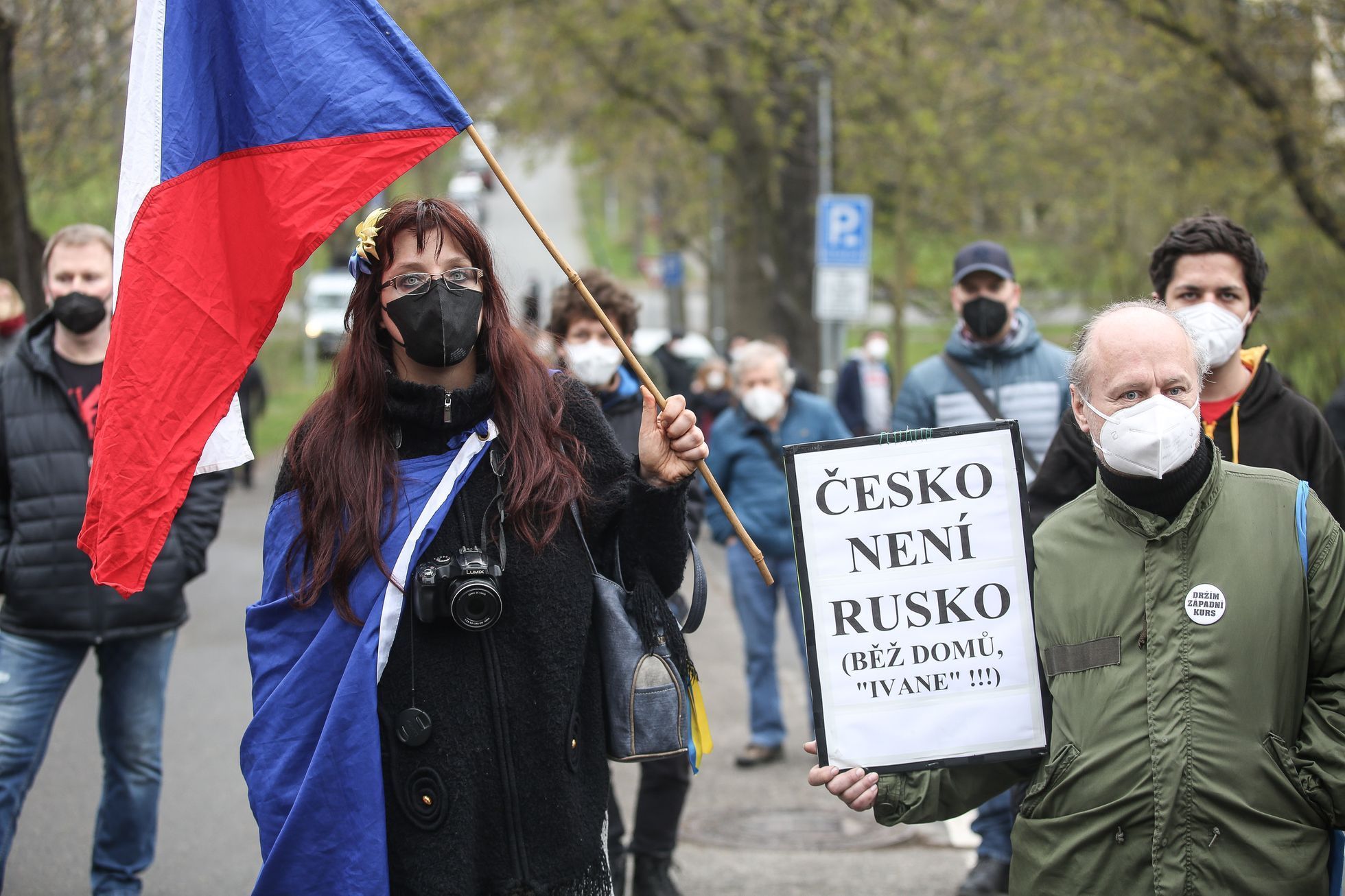 Ruské velvyslanectví, ambasáda, protesty, klid, média, policie, Vrbětice, náměstí Borise Němcova