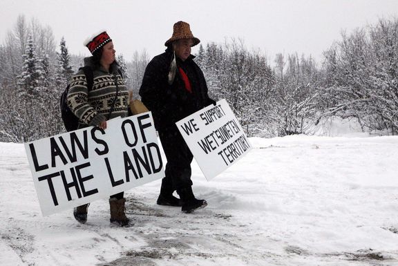 Protesty indiánů v Kanadě.