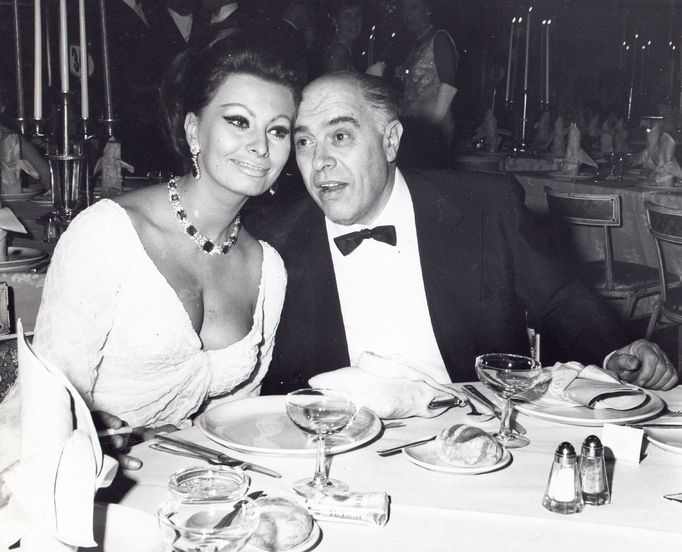 Herečka Sophia Loren a producent Carlo Ponti.