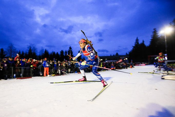 Gabriela Koukalová na exhibici v Břízkách 2017