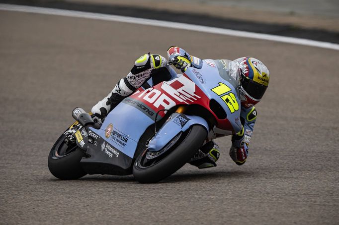 Filip Salač na motocyklu Moto2 týmu Gresini Racing při VC Německa 2023