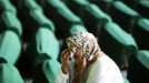 A Bosnian Muslim woman cries near coffins prepared for a mass burial at the Memorial Center in Potocari, near Srebrenica July 9, 2012. The bodies of 520 recently identified victims of the Srebrenica massacre will be buried on July 11, the anniversary of the massacre when Bosnian Serb forces commanded by Ratko Mladic slaughtered 8,000 Muslim men and boys and buried them in mass graves, in Europe's worst massacre since World War Two. REUTERS/Dado Ruvic (BOSNIA - Tags: POLITICS ANNIVERSARY CONFLICT) Published: Čec. 9, 2012, 5:50 odp.