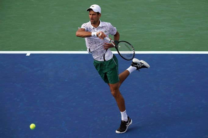 Tenista Novak Djokovič při finále na turnaji v Cincinnati 2018